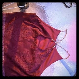 Pretty maroon floral dress